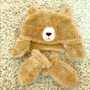 Bear beanie and mittens